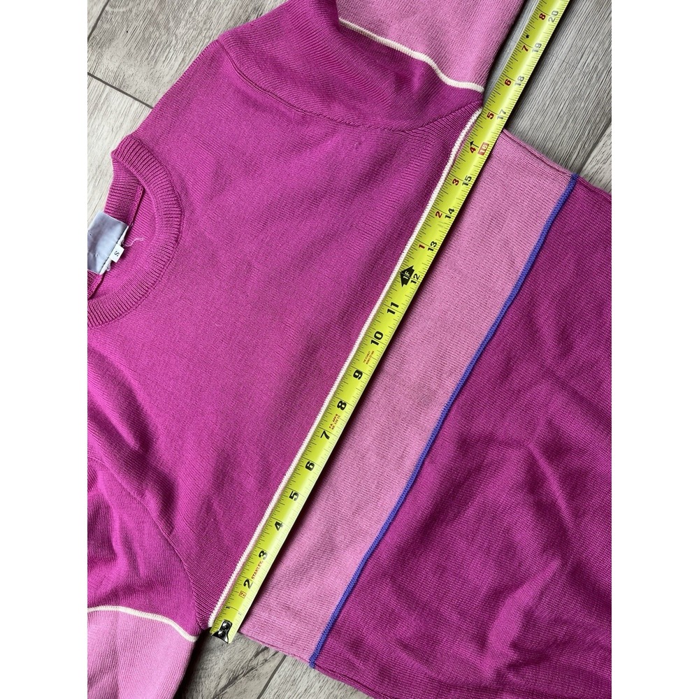 Vintage Meister Sweater Women's Size Small New Wool Stripe Ski Pink Retro - Picture 6 of 9